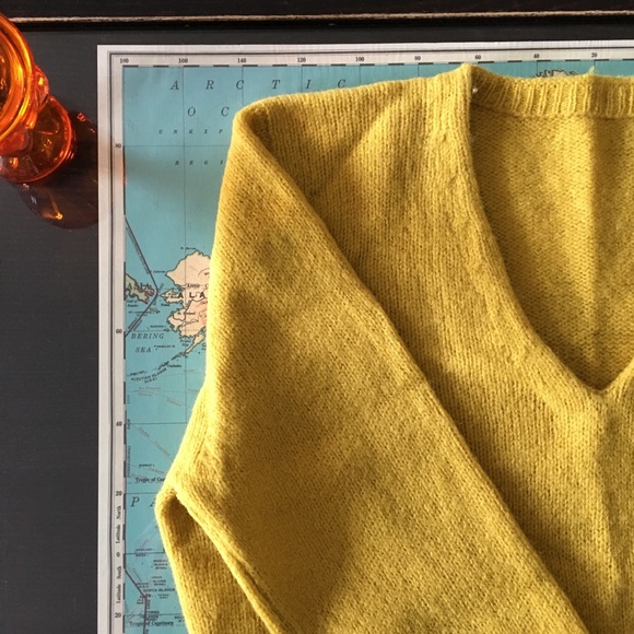 Vintage Sweaters Vintage Wool Mustard Yellow Sweater Small Poshmark